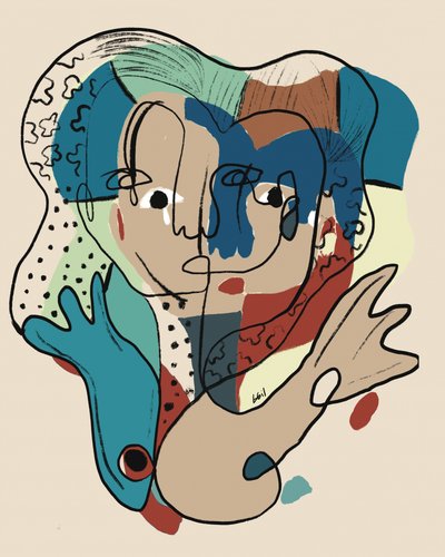 Abstrakt linjeflade af GIovanna Gil Alves
