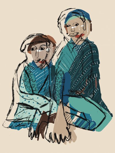 Stille blå figurer af GIovanna Gil Alves