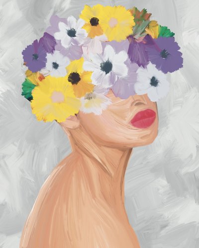 Farvestrålende blomsterkrone af GIovanna Gil Alves