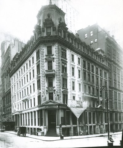J.P. Morgan Building, Wall Street, New York City (foto af gelatinesølv) af G.P. Hall und Sohn
