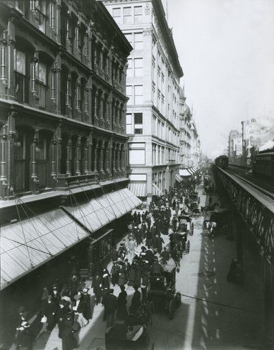 Sixth Avenue mellem 23rd og 18th Streets, New York City af G.P. Hall und Sohn