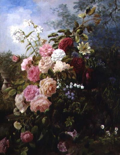 Stilleben med roser af G.R. Barr