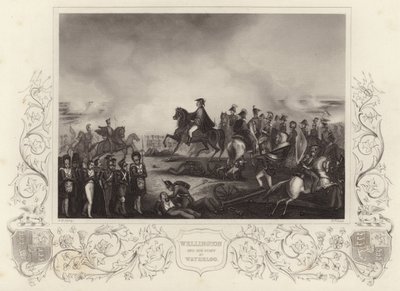 Hertug af Wellington og hans stab i Waterloo af G.W. Terry