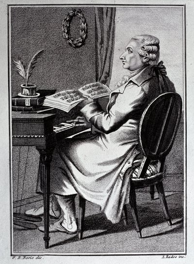 Portræt af Antonio Sacchini tegning af G. B. Bosio