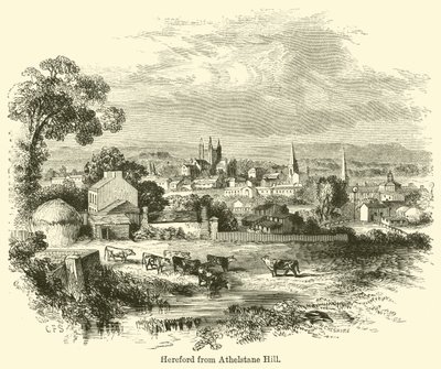 Hereford fra Athelstane Hill af G. F. Sargent
