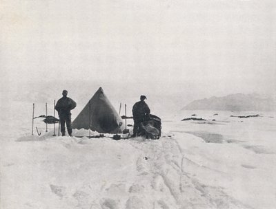 Levicks lejr blandt sprækker, 1912, 1913 af G. Murray Levick