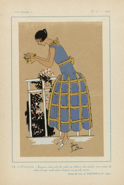 Meget parisisk 1923 nr. 11: 13.- BUTTERFLY. - Udsøgt denne stilfulde kjole... af G P. Joumard