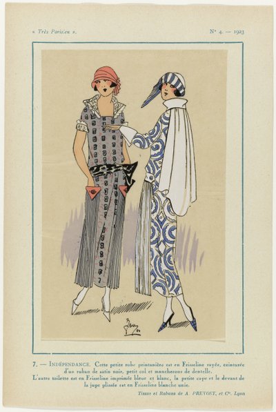 Meget parisisk, 1923, nr. 4: 7- UAFHÆNGIGHED. Denne lille kjole... af G P. Joumard