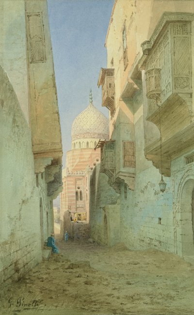 Old Cairo (wc på papir) af G. Pinotti