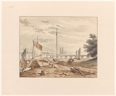 Udsigt over Orléans fra den anden side af Loire af G. Veldhuyzen