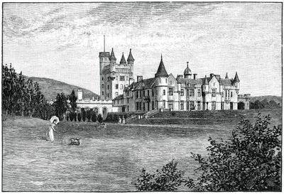 Balmoral Castle fra nordvest, Aberdeenshire, Skotland, 1900. af G. W. Wilson and Company