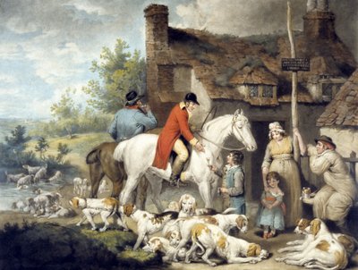 Udenfor et alehus på landet, indgraveret af William Ward af G. and Ward J. Morland
