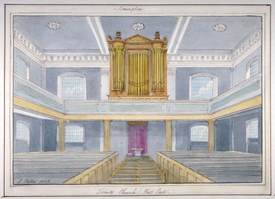Interiør af Holy Trinity Church, Newington, Southwark, London, 1826 af G Yates