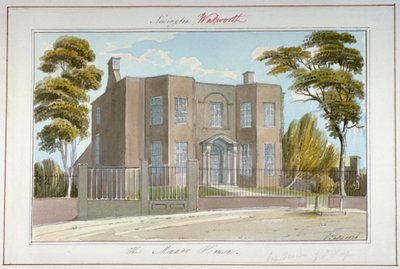 The Manor House, Newington, Southwark, London, 1826 af G Yates