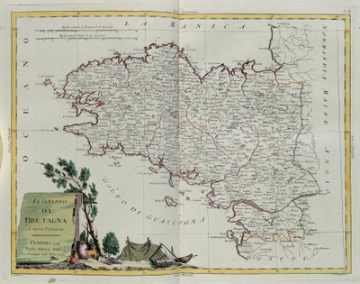 Bretagnebugten, gravering af G. Zuliani taget fra Tome I af det nyeste atlas udgivet i Venedig i 1777 af Antonio Zatta, privat samling af G. Zuliani