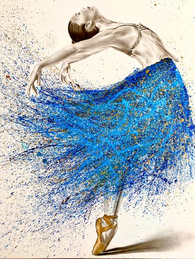 Blå ballerina af Gabor