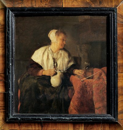 La riboteuse - den kvindelige dranker ... af Gabriel (attr. to) Metsu