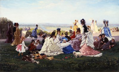 søndag i Bellevue, 1874 af Gabriel-Amable de Lafoulhouze