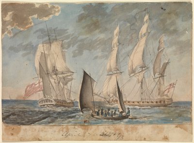 To små fregatter fra Royal Navy af Gabriel Bray