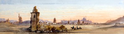 Mamelukgravene, Khalifernes dal, Cairo (akvarel) af Gabriel Carelli