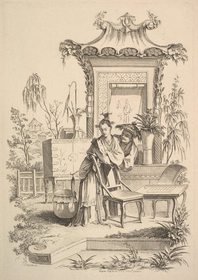 kinesisk mand og kvinde, ca. 1742. af Gabriel Huquier