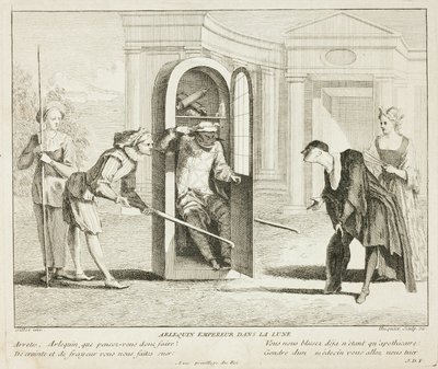 Tallerken fra Livre de Scènes Comiques af Gabriel Huquier