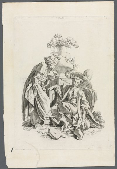 Sanserne: Berøring efter Boucher, 1700-tallet. af Gabriel Huquier