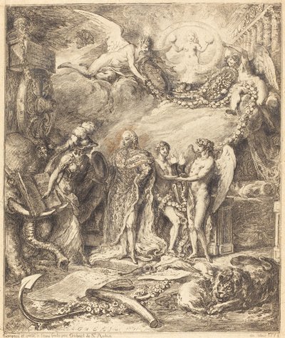 Allegori om ægteskabet af greven af ​​Provence af Gabriel Jacques de Saint Aubin