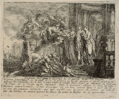 Allegori om Dauphinens rekonvalescens af Gabriel Jacques de Saint Aubin