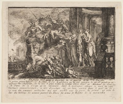 Allegori om Dauphinens rekonvalescens af Gabriel Jacques de Saint Aubin