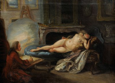 Det private Akademi, 1755. af Gabriel Jacques de Saint Aubin