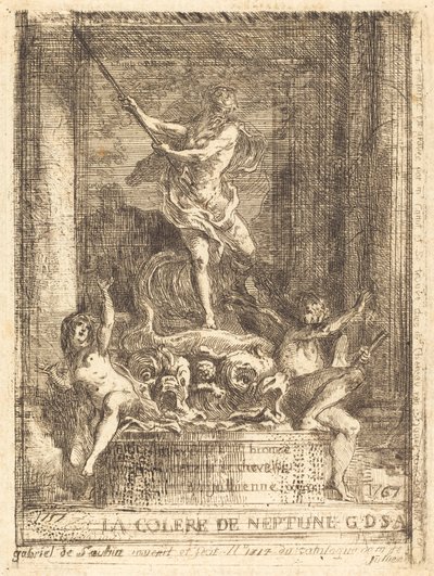 Til Neptuns vrede af Gabriel Jacques de Saint Aubin
