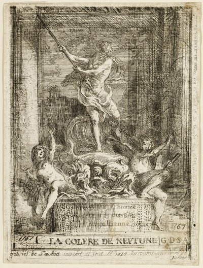 "Neptuns vrede" springvand af Gabriel Jacques de Saint Aubin