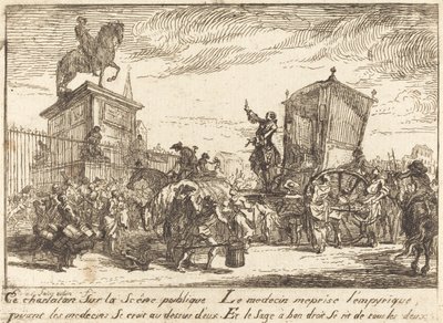 Charlatanen (Le charlatan) af Gabriel Jacques de Saint Aubin