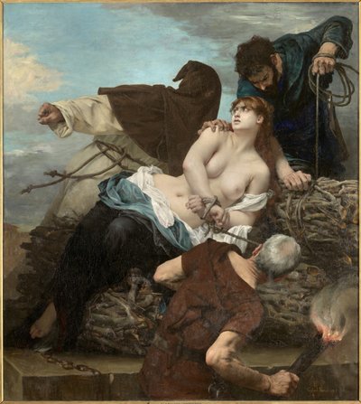 Scene for inkvisitionen i Spanien af Gabriel Joseph Marie Augustin Ferrier