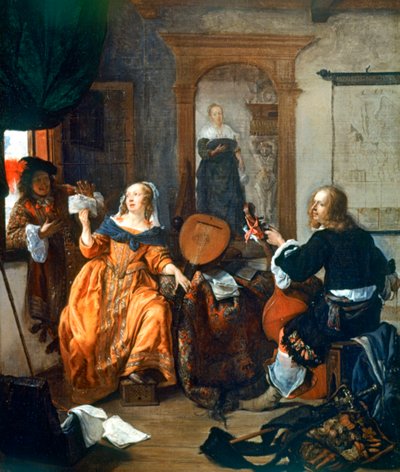 En musikalsk fest, 1659 af Gabriel Metsu