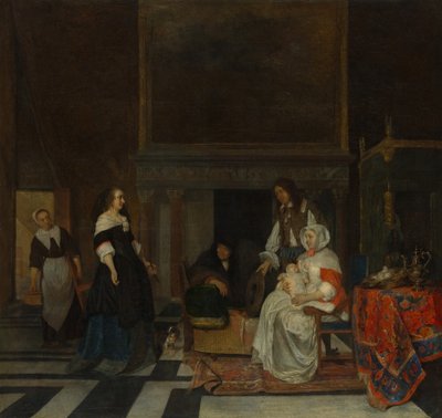 Besøget i børnehaven af Gabriel Metsu