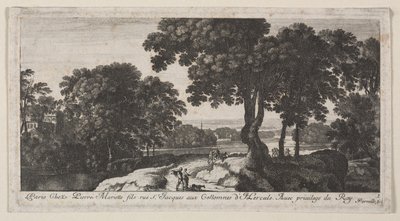 Landskab med figurer. af Gabriel Perelle