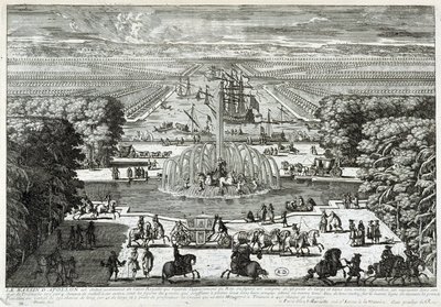 Apollo-bassinet i haven ved slottet i Versailles - af Perelle, slutningen af det 17. århundrede af Gabriel Perelle