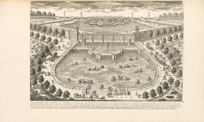 The Extremity of the Garden of Marly, from "Les Delices de Versailles et des Maisons Royales" by Charles-Antoine Jombert, 1766dani af Gabriel Perelle