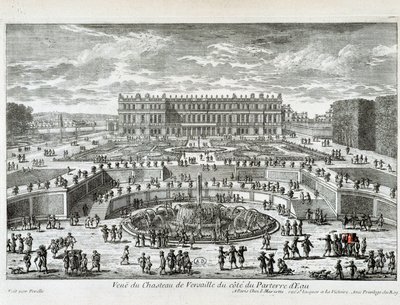 Udsigt over Chateau de Versailles fra siden af vandsengen - af Perelle, slutningen af det 17. århundrede af Gabriel Perelle