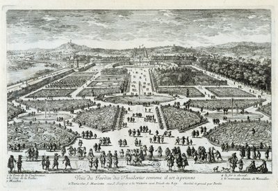 Udsigt over Tuilerierne, som den er nu - grav. af Perelle, slutningen af 1600-tallet af Gabriel Perelle