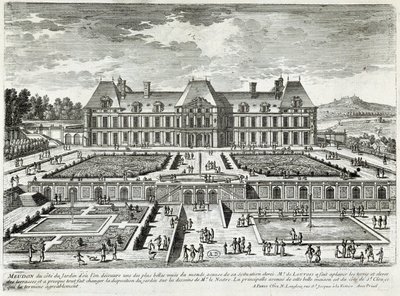 Udsigt over slottet Meudon - af Perelle, slutningen af det 17. århundrede af Gabriel Perelle