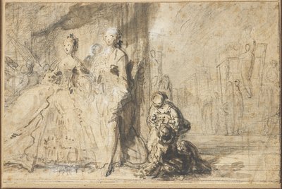 Promenade des Boulevards af Gabriel de Saint-Aubin