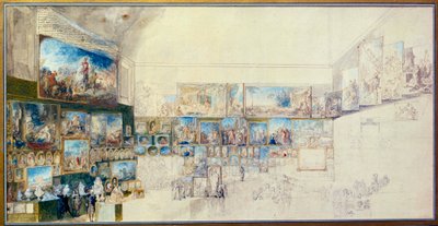 Salonen af ​​1767. Tegning af Gabriel De Saint Aubin (1724 - 1780) af Gabriel de Saint-Aubin