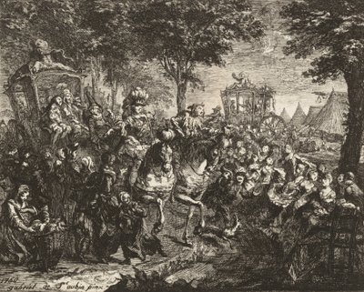 Udsigt over Beson-messen, 1750. af Gabriel de Saint-Aubin