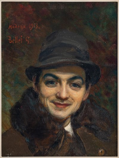 Portræt af billedhuggeren Zelindo Bonacini (olie på lærred) af Gaetano Bellei