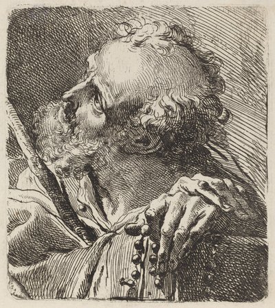 Buste af en helgen af Gaetano Gandolfi