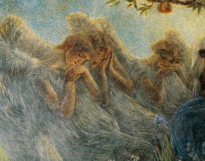 Engle, detalje fra The Maternity af Gaetano Previati