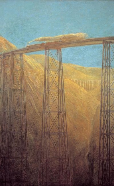 Pacific Railroad af Gaetano Previati